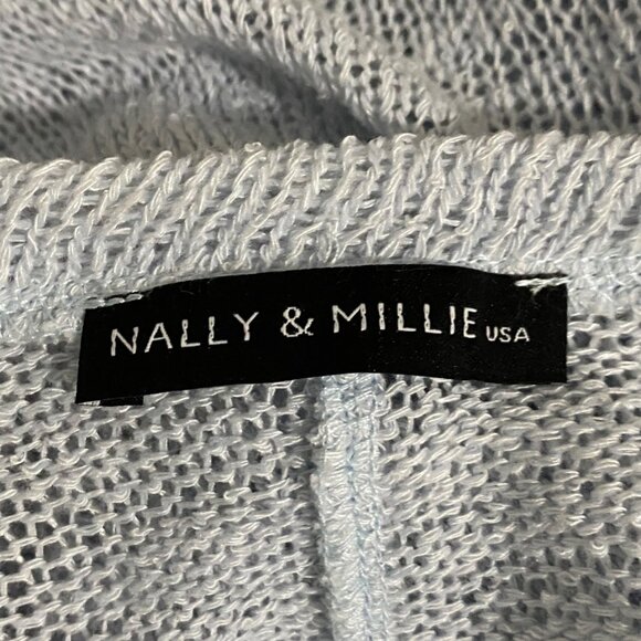 Nally & Millie Pullover Sweater Womens One Size Blue Coastal Mermaid Softgirl - Picture 5 of 6